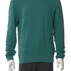 Men's Textured Green Sweater